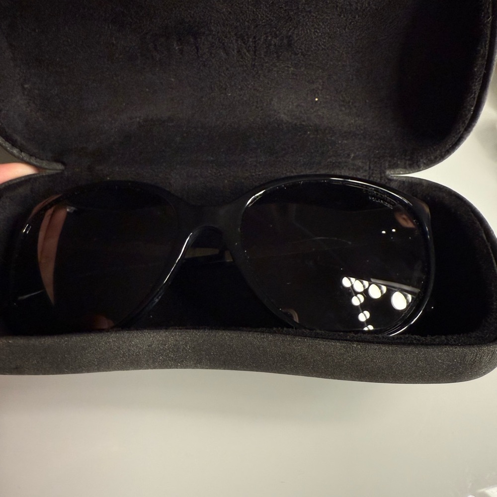 Black Chanel  Sunglasses with Case
